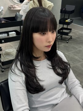 ジーニー 千葉(GENiE) 韓国レイヤーカット/顔周り/ナチュラルブラック/古荘竜生