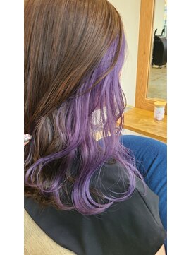 インナーカラー ラベンダー