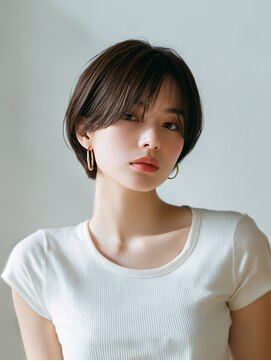 ロッソ ヘアアンドスパ 谷塚店(Rosso Hair&SPA) 前髪顔まわりカット/外ハネボブ/丸みボブ/ショートボブ