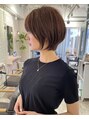 髪質改善サロン hearts. 熊本/縮毛矯正/レイヤーカット/ショートボブ【ハーツ】 熊本唯一大人美人なショートボブ(熊本/インナーカラー)