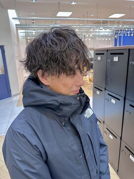 ナル バイ マグ 長野店(nalu BY MAG) 黒髪◎メンズパーマ/波巻きパーマ/前下がりマッシュ
