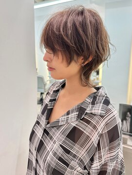 ダブルトーキョー シブヤ(W-TOKYO SHIBUYA) 小顔ショートウルフハイライト×ハッシュカット20代30代40代