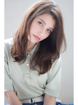 マリアバイアフロート(Maria by AFLOAT) 大きめ無造作ウェーブのデジタルパーマ透明感モーブカラー