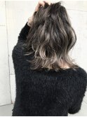 Rumor×切りっぱなロブ・フォギーベージュグラデーションカラー