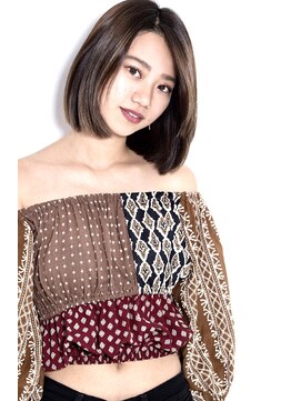 ペスカ 清田店(pesca) ナチュラルストレート ボブ ×PESCA