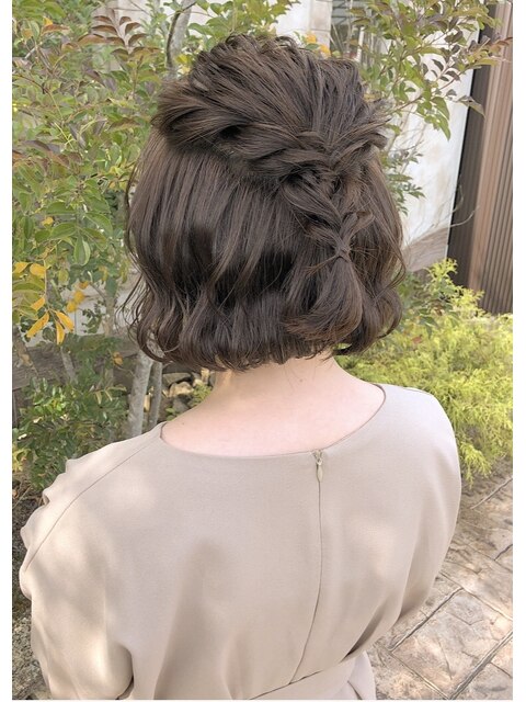 顎ラインボブのヘアアレンジ