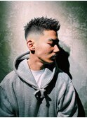 フェードカット/シルバーカラー/サイドグラデーション