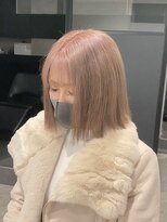 アンダーバーホワイト(_WHITE)&nbsp;☆切りっぱなしボブ☆シルバーピンク