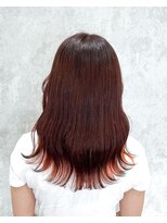デミヘアー(Demi hair)&nbsp;インナーカラー×オレンジブラウンカラー