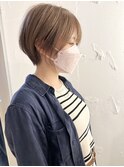 *滝田*ショートボブカットミルクティーベージュ20代30代40代人気