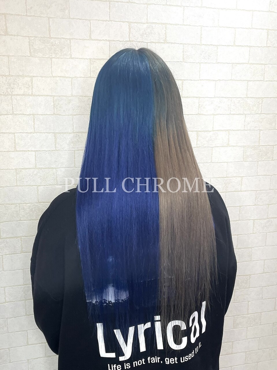 PULL EXTE】ツートンエクステ/青/グレー/派手髪：L174141456｜プル