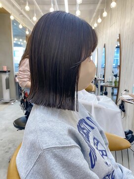 ロンドシエル 横浜(Lond ciel) 結べる長さの切りっぱなしボブ【久保田夢美】横浜ベルボブ