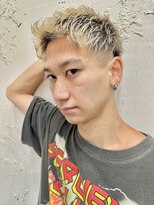 ロミーオム 本厚木(ROMMY. Homme)&nbsp;刈り上げツーブロック短髪カラーアップバング 無造作メンズヘア