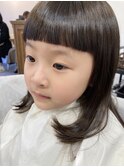 キッズ 可愛い パッツン個性派前髪