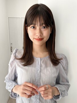 ガーデンヨコハマエスト(GARDEN YOKOHAMA est) ストレートヘア　ミディアム　外ハネ　卵形　面長　似合わせ