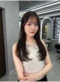 博多/福岡/韓国ヘア/前髪顔周りカット/レイヤー/透明感カラー