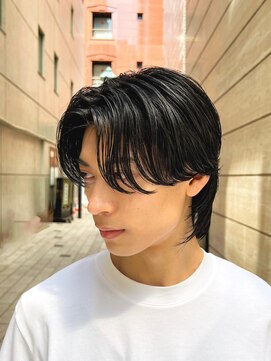 ガーデン 銀座(GARDEN) 艶センターパートニュアンスパーマカルマパーマダークアッシュ