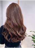 ゆるふわロングベージュカラーブリーチしない透明感カラー