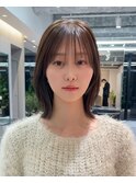 大人ボブ銀座レイヤーカット有楽町ミディアムボブベージュ