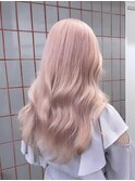 イメチェン/ホワイトブロンド/外ハネボブ/ワイドバング/渋谷