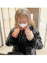 ルプル バイ フェイス 磯子(L'pul by face)&nbsp;ハイトーン/ダブルカラー/明るめベージュ/ブリーチカラー