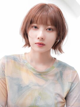ラフィス ヘアーコロナ 河原町店(La fith hair corona) 【La fith】外ハネボブ×ミニボブ×オレンジブラウン