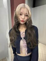 ペレ アネックス 大阪梅田茶屋町店(PELE ANNEX)&nbsp;くびれヘア/アプリコットオレンジ/ハイライトカラー/梅田