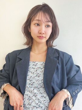 フィーリーカラー 大阪梅田店(feery color) オリーブベージュショートミニボブグレージュブリーチレイヤー