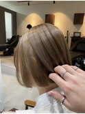 ブリーチなしダブルカラー Aujua髪質改善トリートメント