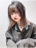 前髪カットくびれミディミディアム顔周りレイヤー_F21216