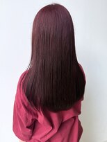 ロックス バイ マグ 松本(rocks BY MAG)&nbsp;ブリーチなしダブルカラーボルドーワインレッド暖色カラー