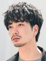 Men's salon fifth 博多【メンズサロン フィフス】【11月1日NEW OPEN(予定)】&nbsp;スパイラルパーマセンターパートウルフカットシャドウパーマ緩め