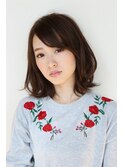 大人かわいいヘルシーレイヤー艶髪ミディ【中山】