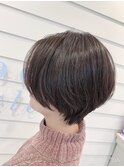 【noah ecle】グレージュ似合わせひし形ショート
