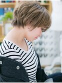 ■カーキベージュ韓国風マッシュショート51-5★戸頭10代20代30代
