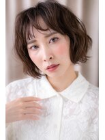 カバーヘア ブリス 上尾西口店(COVER HAIR bliss)&nbsp;グレージュカラーステップボーンカットボブパーマY上尾30代40代