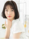 浅草/髪質改善/グレージュカラーでオン眉クラシカルボブg
