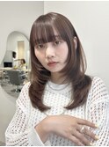 ★カールセミディシアーカラー姫カット小顔カット韓国レイヤー