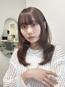 ジョエミバイアンアミ(joemi by Un ami) ★カールセミディシアーカラー姫カット小顔カット韓国レイヤー