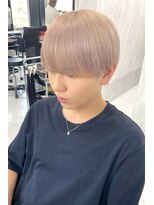 ランズ(LANDS) メンズカット ミルクティーベージュ【韓国ヘア 大阪 梅田】