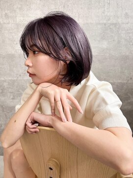 ビームズ トータルビューティー 西中島店(Bee ms Total Beauty) 小顔見せショートベージュカラーブリーチしない透明感カラー