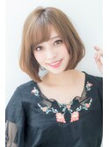 山村/大人可愛い小顔ゆるふわボブ/ボブパーマ/前下がりボブ銀座