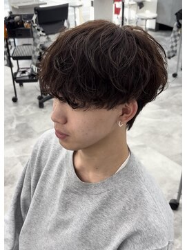 オム ブランシェ(HOMME BLANCHE’) 【Natsuki】シャドウパーマ×ブラウンカラー