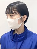 【モリオ松戸　石山】黒髪くびれショート耳掛けショート20代30代