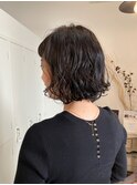 濡れ感ボブ×ゆるふわウェーブデジタルパーマ