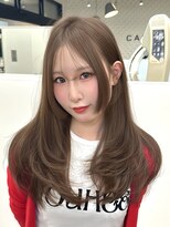 ケア 神戸(CARE)&nbsp;韓国ヘア/ワンホンヘア/レイヤーカット/ヘーゼルベージュ