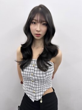 ペレ 栄 アネックス(PELE栄ANNEX) 着物ヘア/ダークアッシュ/ミディアムレイヤーカット/栄