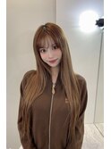 エクステ80枚×艶髪ストレートロング/伸ばしかけ