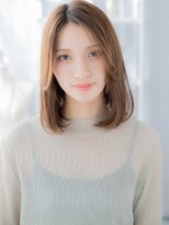 モッズヘア 越谷(mod's hair)&nbsp;ココアブラウンシンメトリー小顔抜け感ミディc7越谷20代30代40代