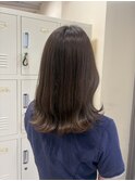 ミディアム髪型くびれヘアシアーグレージュ20代30代40代【越谷】